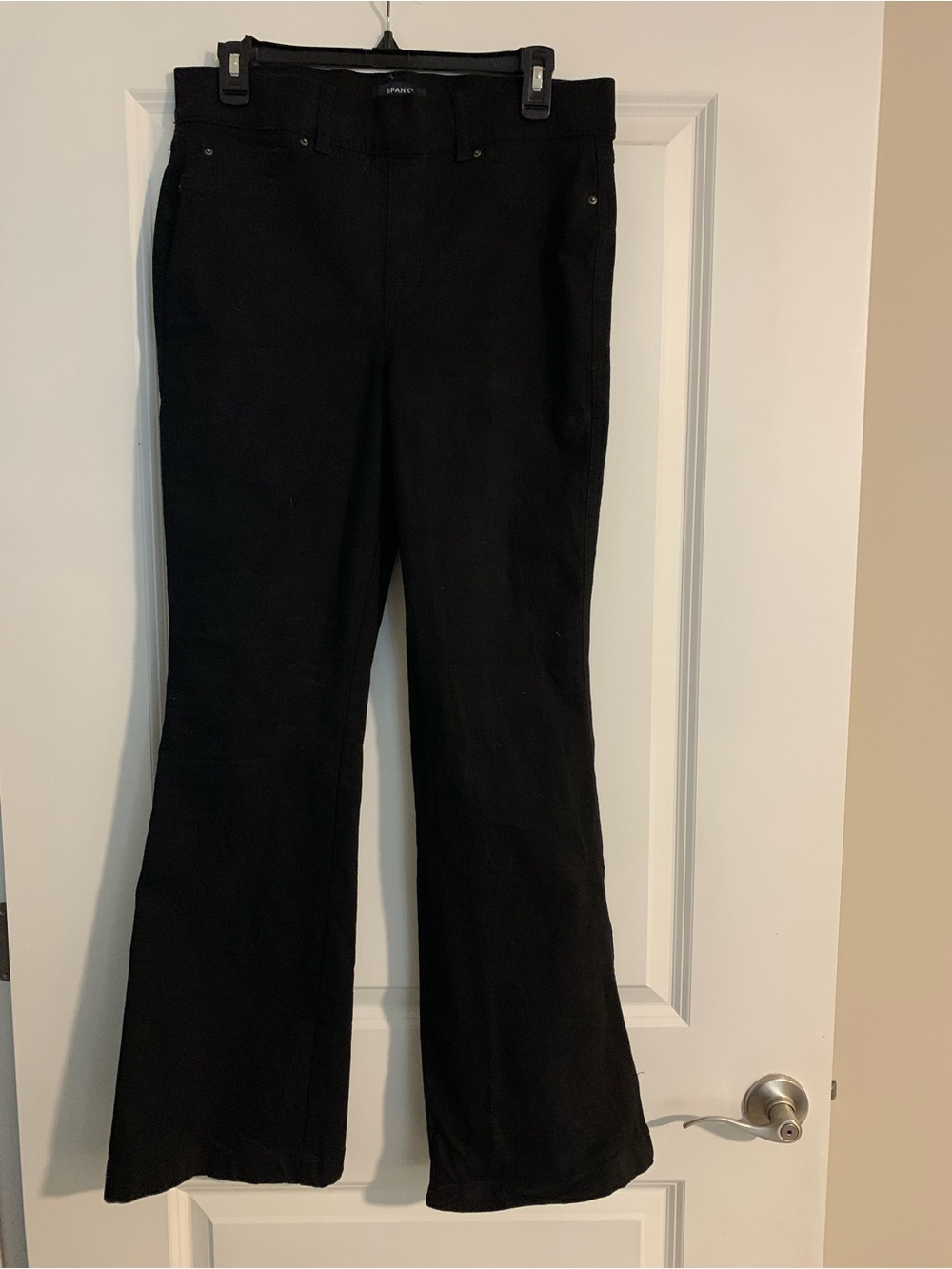 SPANX Black Flare Jeans - High Waist Wide Leg